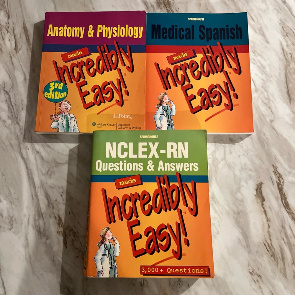 Made Incredibly Easy! NCLEX-RN, Anatomy & Physiology, Medical Spanish Books